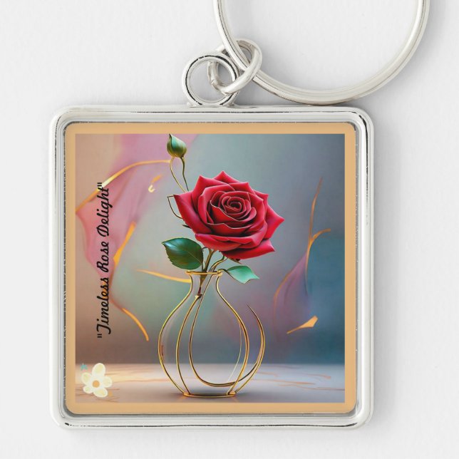 "Rose Gold Radiance" Key Ring (Front)