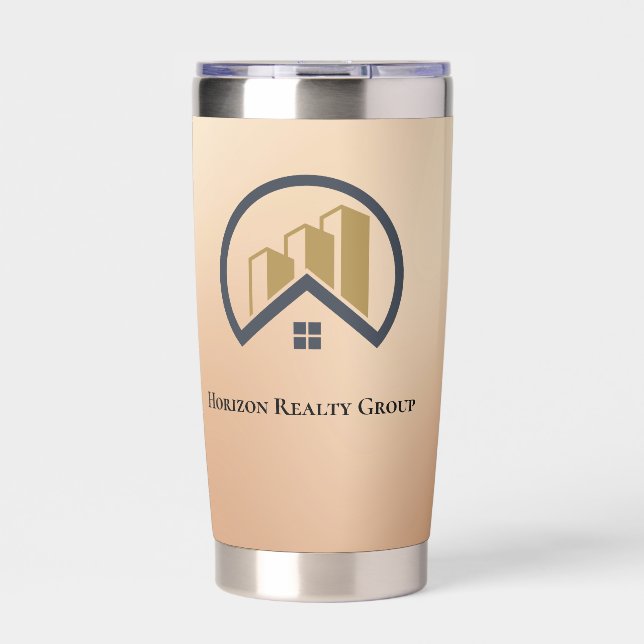  Rose Gold | Red Colour Real Estate Insulated Tumbler (Front)