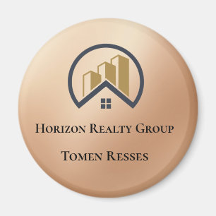 Rose Gold Red Colour Real Estate Magnet