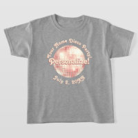 Rose Gold Retro Disco Ball PERSONALIZED T-Shirt