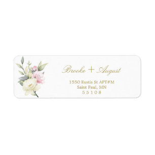 Rose Gold Return Address Labels