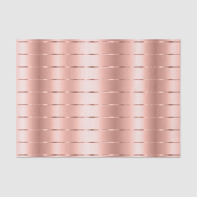 Rose Gold Ribbon Bow Bridal Shower Tissue Paper (Front)