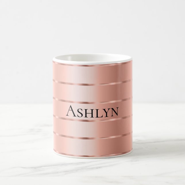 Rose Gold Ribbon  Coffee Mug (Center)