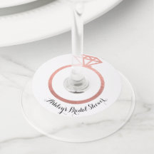 Rose gold ring bridal shower 