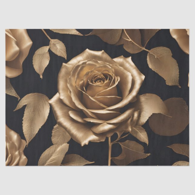 Rose Gold Rose Tissue Paper (Front)