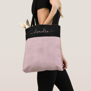 Rose Gold rustic elegant personalised Tote Bag