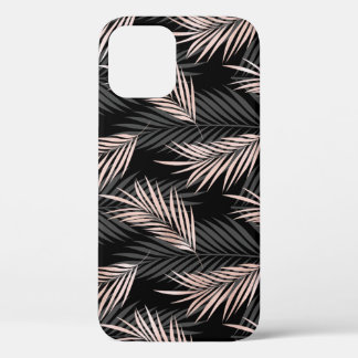 Rose gold safari, palm leaf paper. iPhone 12 case