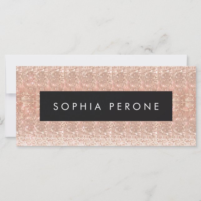 Rose Gold Salon Sequin Gift Certificate (Front)
