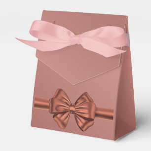 Rose Gold Satin Bow – Favour Box