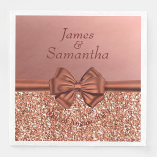 Rose Gold Satin Bow – Napkin