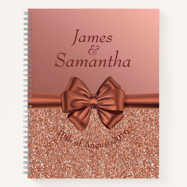 Rose Gold Satin Bow – Planner Notebook (Front)