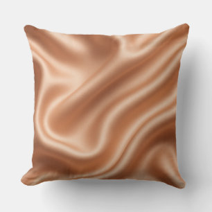 Rose Gold Satin Silk Abstract Luxury Pattern Cushion