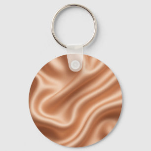 Rose Gold Satin Silk Abstract Luxury Pattern Key Ring