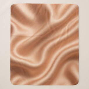 Rose Gold Satin Silk Abstract Luxury Pattern Sherpa Blanket