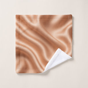 Rose Gold Satin Silk Abstract Luxury Pattern Wash Cloth