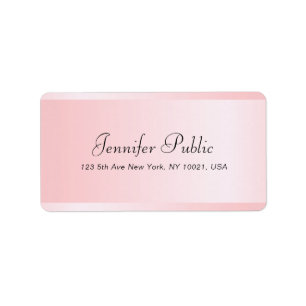 Rose Gold Script Template Elegant Typography Label