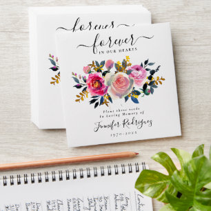 Rose Gold Seed Packet Memorial Funeral Envelope