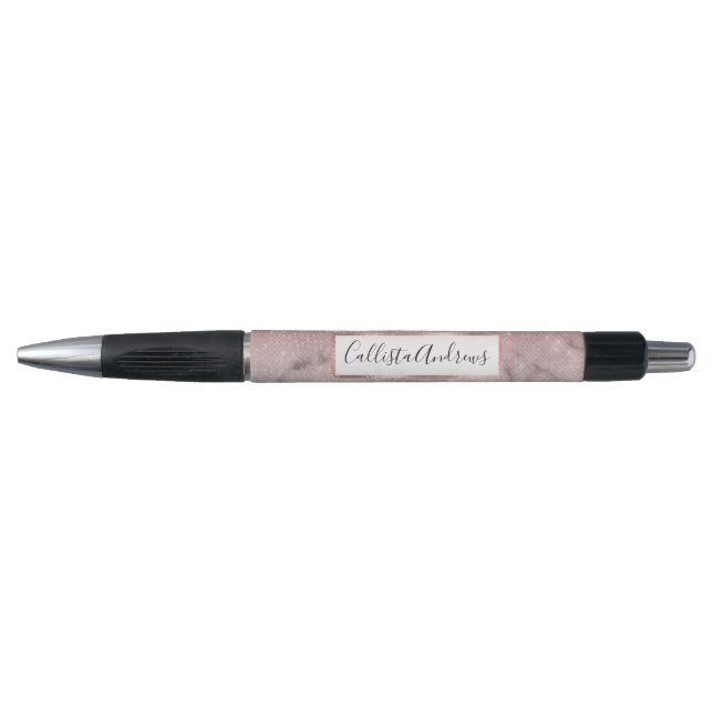 Rose Gold Sequin Glitter White Marble Ombre (Front)