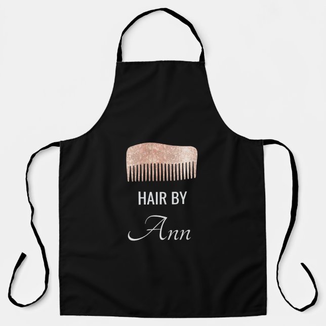 Rose GOld Sequin Hair Stylist Comb Apron (Front)