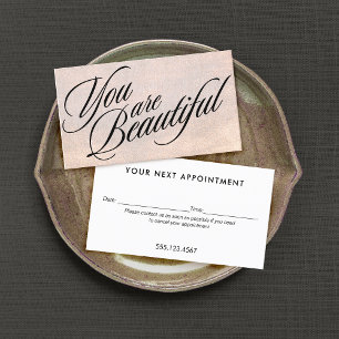 Rose Gold Shimmer Appointment Reminder Card