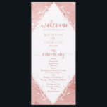 Rose Gold Shimmer Metallic Foil Wedding Program Programme<br><div class="desc">Rose Gold Shimmer Metallic Faux Foil Program With trendy brush script font! ~ Check my shop to see the entire wedding suite for this design!</div>