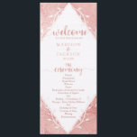 Rose Gold Shimmer Metallic Foil Wedding Program Programme<br><div class="desc">Rose Gold Shimmer Metallic Faux Foil Program With trendy brush script font! ~ Check my shop to see the entire wedding suite for this design!</div>