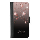 Rose gold shining stars copper ombre girly