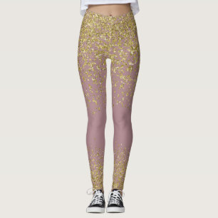 Rose & Gold Shiny Leggings