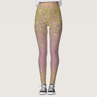 Rose & Gold Shiny Leggings