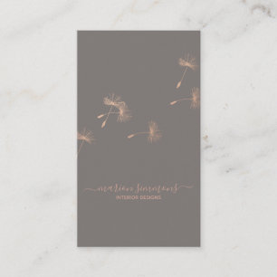 Rose Gold Signature Dandelion Business Card