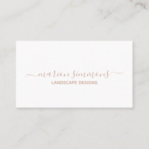 Rose Gold Signature Elegant Business Card