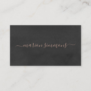 Rose Gold Signature Elegant Business Card