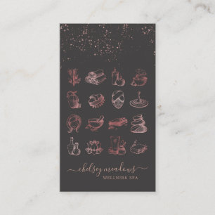 Rose Gold Signature Spa Logo Business Card