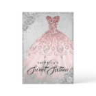 Rose Gold Silver Diamond Sparkle Gown Sweet 16