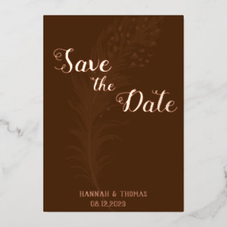Rose Gold simple and elegant  Foil Invitation