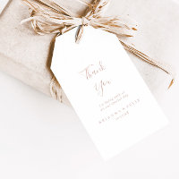 Rose Gold Simple Minimalist Wedding Thank You