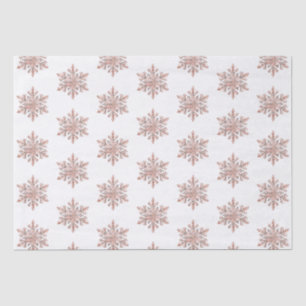 Rose Gold Snowflake Christmas Trees Tissue Paper