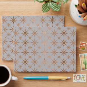 Rose Gold Snowflakes Pattern Envelope