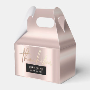 Rose Gold Sophisticated Favor Boxes
