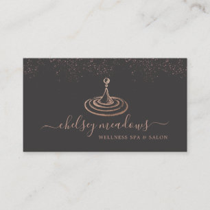 Rose Gold Spa Logo Business Card
