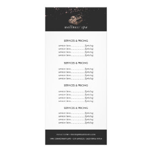 Rose Gold Spa Logo   Pricing Services Rack Card
