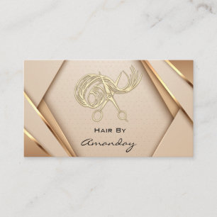 Rose Gold SPA Logo Wellness Hair Stylist Business Card