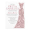 Rose Gold Sparkle Dress 50th Birthday Invite