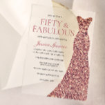 Rose Gold Sparkle Dress Womans 50th Birthday Party Acrylic Invitations<br><div class="desc">Rose Gold Sparkle Dress Womans 50th Birthday Party Acrylic Invitations- 50 & Fabulous womans 50th birthday party

Variations to the invitation and matching items in our store</div>