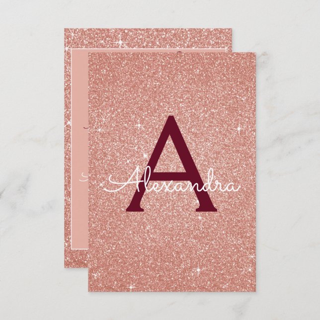 Rose Gold Sparkle Glitter 40th Birthday Party Invitation (Front/Back)