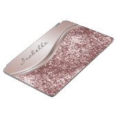 Rose Gold Sparkle Glitter Bling Personalised  iPad Air Cover (Side)