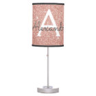 Rose Gold Sparkle Glitter Monogram Name & Initial