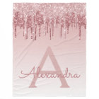 Rose Gold Sparkle Glitter Monogram Name & Initial