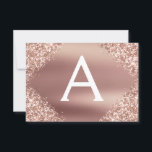 Rose Gold Sparkle Glitter Sweet 16 Save the Date<br><div class="desc">Rose Gold - Blush Pink Sparkle Faux Glitter Metallic Foil Sweet Sixteen Monogram Name and Initial Birthday Party Save the Date Invitation. This invitation is perfect for the Silver Sparkle Glitter Sweet 16 Birthday Party looking to celebrate in Pink Rose Gold.</div>