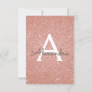 Rose Gold Sparkle Glitter Sweet Sixteen Birthday Invitation